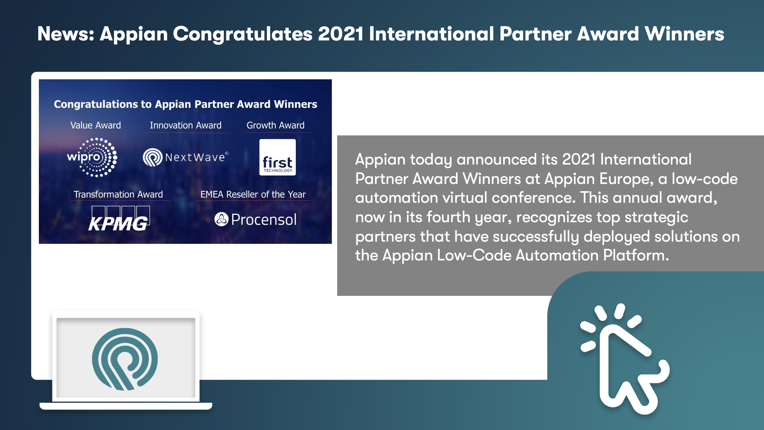 News: Appian Congratulates 2021 International Partner Award Winners