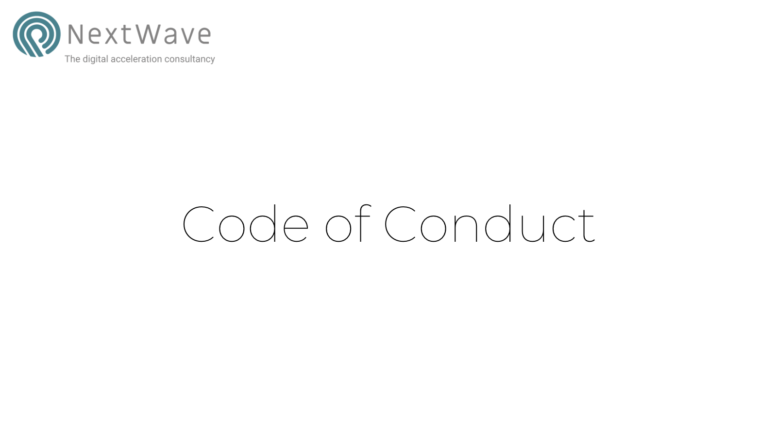 NextWave Policies – Code of Conduct