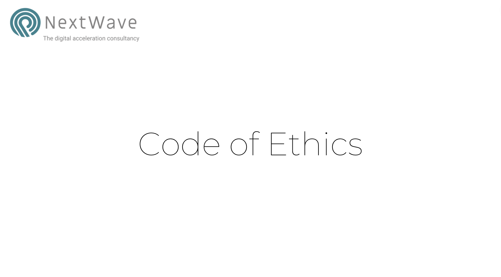 NextWave Policies – Code of Ethics