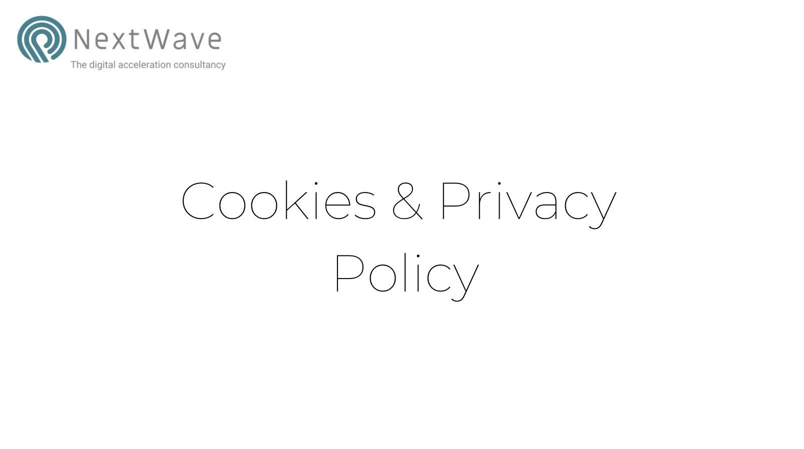 NextWave Policies – Cookies & Privacy Policy