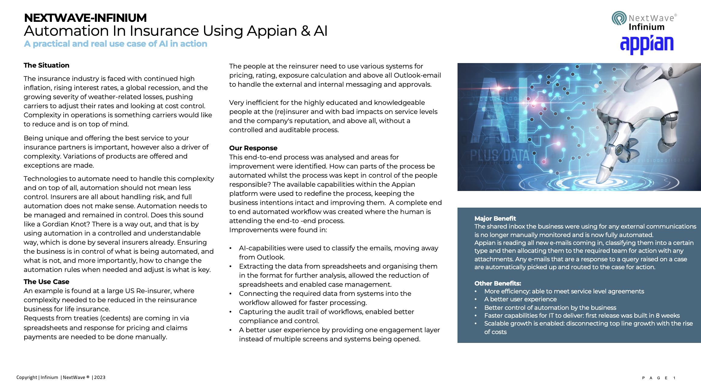 Automation in insurance using Appian & AI